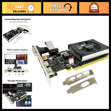 QTHREE GeForce GT 730 4GB Graphics Card,2X HDMI, DP,VGA,DDR3,64 Bit,Low Profile picture