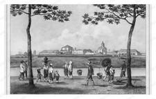 Manila Philippines 1826 Waterfront Vendors Lithograph Standard Postcard picture