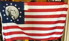UNITED STATES PRESIDENT GEORGE WASHINGTON CAMPAIGN FLAG 3X5 AMERICAN BETSY ROSS picture