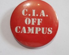 C.I.A. OFF CAMPUS Political Button 1.5