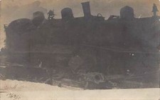 J80/ Interesting RPPC Postcard c1910 Railroad Train Wreck Disaster 244 picture