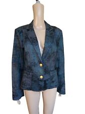 St. John Sport Collection Womens Black Jacket Two Button Stencil Medium  picture