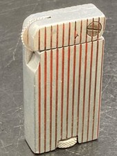 Vintage Top Wheel and Lift Arm “Big Ben” Pocket Lighter, Vertical  Stripes picture