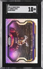 2020-21 PANINI PRIZM SILVER PRIZM #1 LEBRON JAMES SGC 10 GM picture