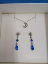 LANVIN EN BLEU Necklace and Earrings Set From Japan picture