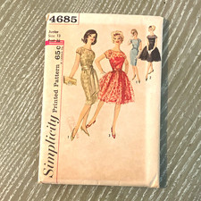 Simplicity 4685 Women Junior Dress Sewing Pattern Sz 13 Bust 33 Vintage picture