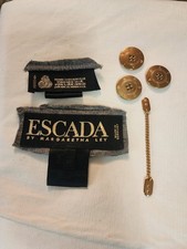 Vintage Escada 3 Large Gold Buttons Other Parts picture