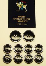 Hart Schaffner Marx replacement buttons 10 Stone Insert metal rim 4-hole buttons picture