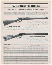 1999 WINCHESTER 9422 Walnut & Wintuff Lever Rimfire Rifle PRINT AD  w/specs picture