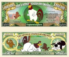 40 Pack Looney Tunes Foghorn Leghorn Money Cartoon Collectible 1 Million Dollars picture
