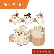 Sophena Wooden Halloween Ornaments, Ghost 3.15 Inch picture