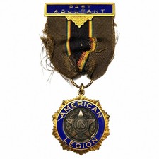 Vintage American Legion Past Adjutant Badge W.A. Love Post 28 1932 LGB Co. picture