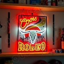 16''x9'' Coors Banquet Rodeo Beer LED Neon Sign With Dimmer USB Powered Light picture