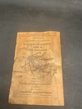VINTAGE INSTRUCTIONS MANUAL 1931 MCCORMICK DEERING NEW 4 CULTIVATOR IH HARVESTER picture