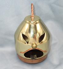 Vintage Metal Ashtray Smoker Face with Handle Halloween JOL Tin Man picture
