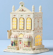 2026 Lenox Mistletoe Park Village Dress Shoppe Lit Porcelain Figurine Christmas picture