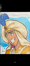 Aladdin - 2026 Topps Chrome Disney - SKETCH CARD 1/1 SSP - Layton Scarbrough picture