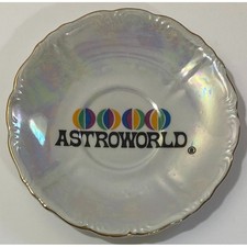 Vintage Astroworld Teacup & Saucer Houston Texas Six Flags Souvenir Cyclone picture