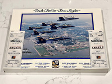 VTG Blue Angels Framed Print Seattle Mariners 1994 Kingdome Ticket Stubs picture