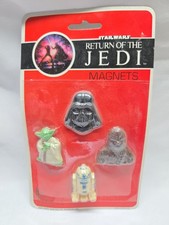 Vintage 1983 Star Wars Return of the Jedi Magnets Vader Yoda R2-D2 Sealed NEW VG picture