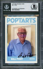 Bill Post SIGNED Custom Card Invented Pop-Tarts Kellogg's Dec. Auto Beckett BAS picture