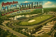 Garden State Park Horse Racetrack Cherry Hill, New Jersey MODERN Postcard C700 picture