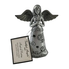 Ganz Silver Faithful Angel of Hope Zinc Figurine 3.6 Inch picture