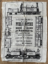 The Festiniog Railway Co Linen Tea towel Laura Ashley (1965) picture