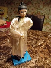 Vintage Korean Souvenir Folk Art Doll Joseon Scholar Seonbi Hanbok 1960s picture