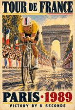 1989 Tour de France Paris Final Time Trial Greg LeMond 13x19 Poster picture