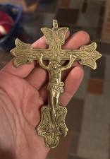 Reliquary Bronze Crucifix Pendant, Italy, 17th Century picture
