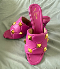 Valentino Garavani Pink Studded Open Toe Slip-On Mule Heels Women’s picture