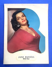 1952 1950s Star-Cal Decal Jane Russell 3.5x4.74 picture