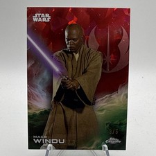 Topps 2023 Chrome Star Wars Attack of the Clones Mace Windu #85 3/5 picture