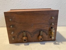 Antique 1910s-1920s Wireless Crystal Radio Receiver Tuner Coil Early Homemade picture