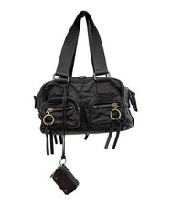 Chloe Betty Multi Pocket Leather Handbag Brown Gold Tone Hardware Zip Bag Japan picture