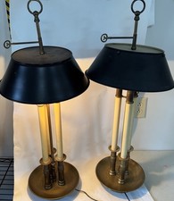 Chapman French Brass Bouillotte Tole Shades Table  Lamp Candles  picture