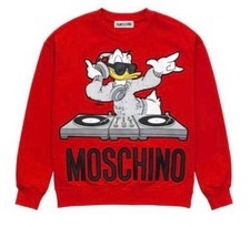 H&M Moschino x Disney Limited Edition Red Printed Sweatshirt Long Sleeve Sz M picture