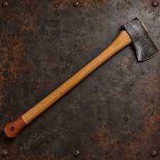 Vintage NYCS New York Central System Railroad Axe Single Bit Custom Handle 30 in picture