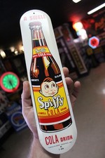 SCARCE 1940s SPIFFY COLA SODA POP STAMPED PAINTED METAL DEALER SIGN BOTTLE BOY picture