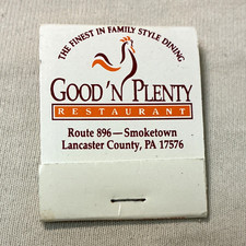 Vintage Good 'N Plenty Restaurant & Bird-in-Hand Farmers Market Matchbooks, PA picture