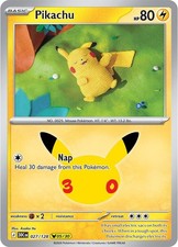 Pikachu 027/128 Pikachu Rare ME: 30th Celebration NM picture