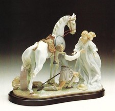 Lladro Figurine, Don Quiojote and Dulcenea, Title:  Conquered By Love, Retired picture