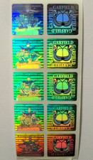 10x Hanna-Barbera THE FLINTSTONES & GARFIELD Hologram Foil Stickers shipping 1
