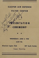 1958 Casper Air Defense Filter Center Signed Generals Crabb Neely USAF Cold War picture