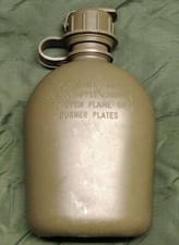 US Military 1 Quart Canteen Hard Plastic w/ NBC Cap OD Green 1QT Army VGC picture