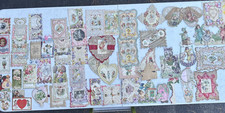 70 Antique Valentine’s Greeting Cards, Mechanicals, Cutouts, Estate Collection picture