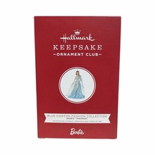 2019 Hallmark Barbie Blue Chiffon Fashion Collection Member Exclusive Ornament picture