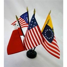 Annin Colonial Series 1 Historical Desk Flag Set 5 Flags 4x6 Made in USA picture