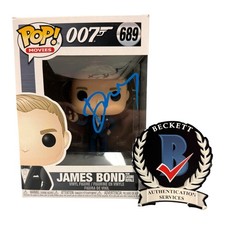 Daniel Craig Signed Autograph James Bond Funko Pop 689 Beckett BAS COA 007 picture
